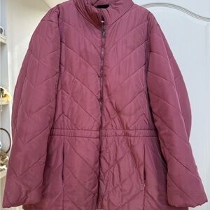 Lane Bryant Mauve Diamond Quilted Puffer Jacket- Women’s Size 26